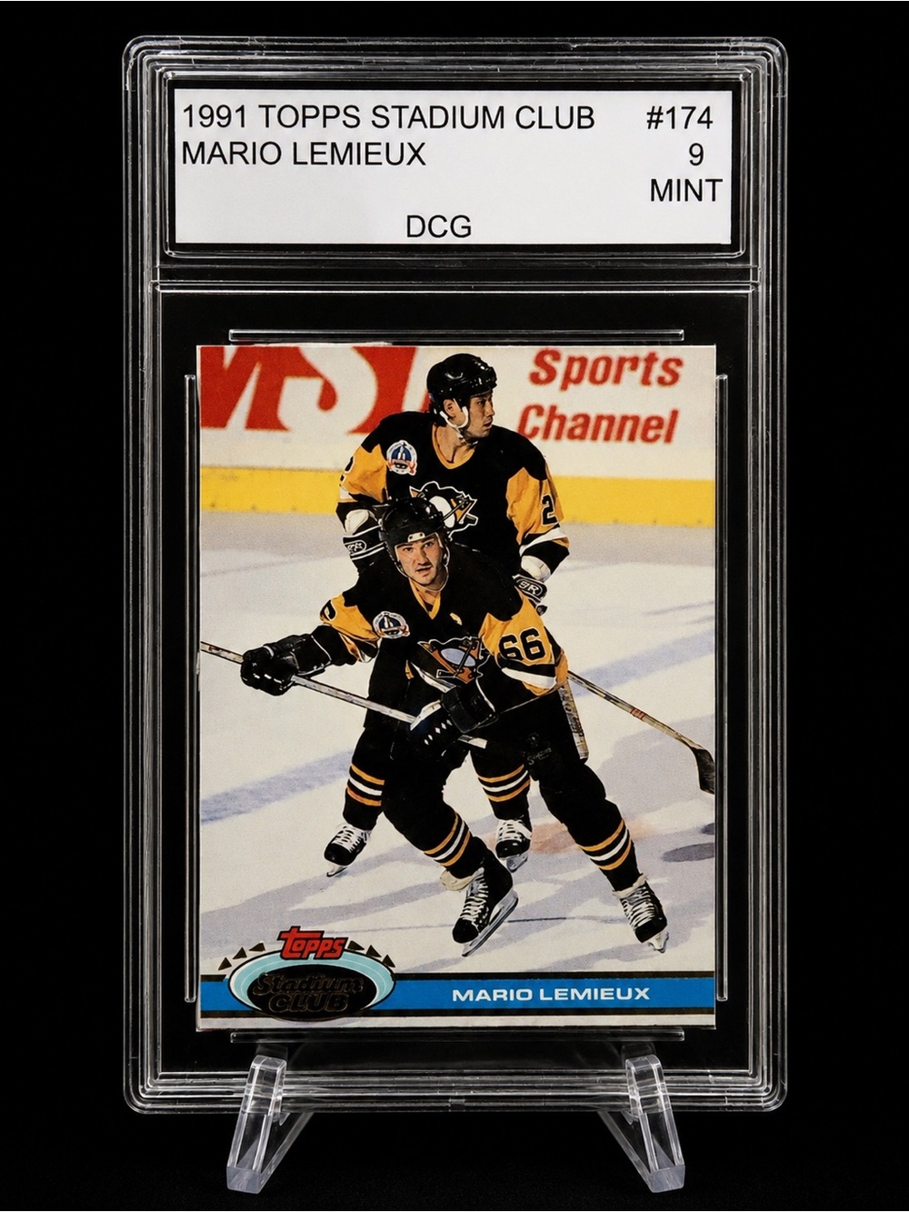 1991 Topps Mario Lemieux Hockey Card - Pittsburg Penguins